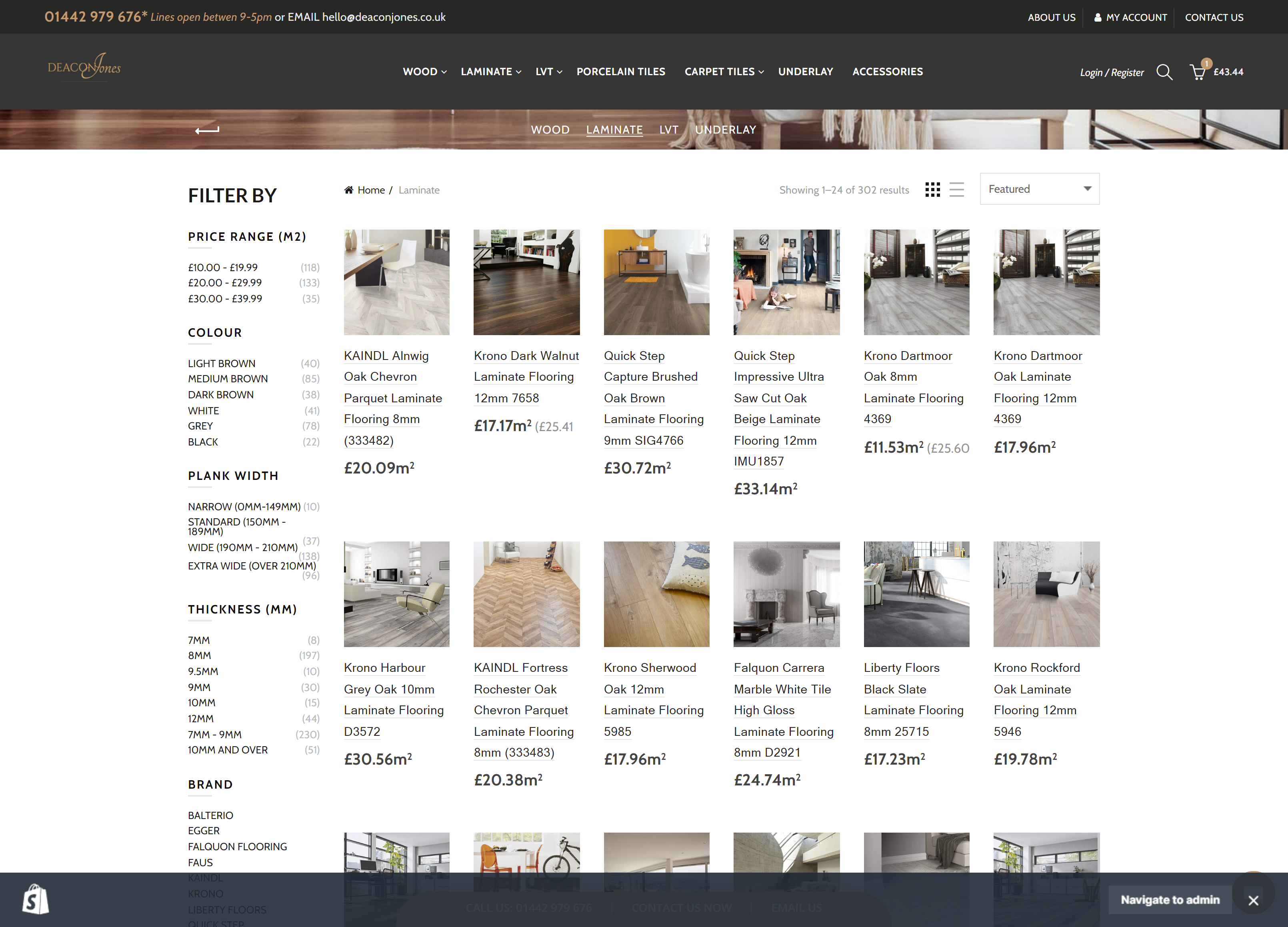 Deacon Jones Collection Page Design by Kainat Shafeeq