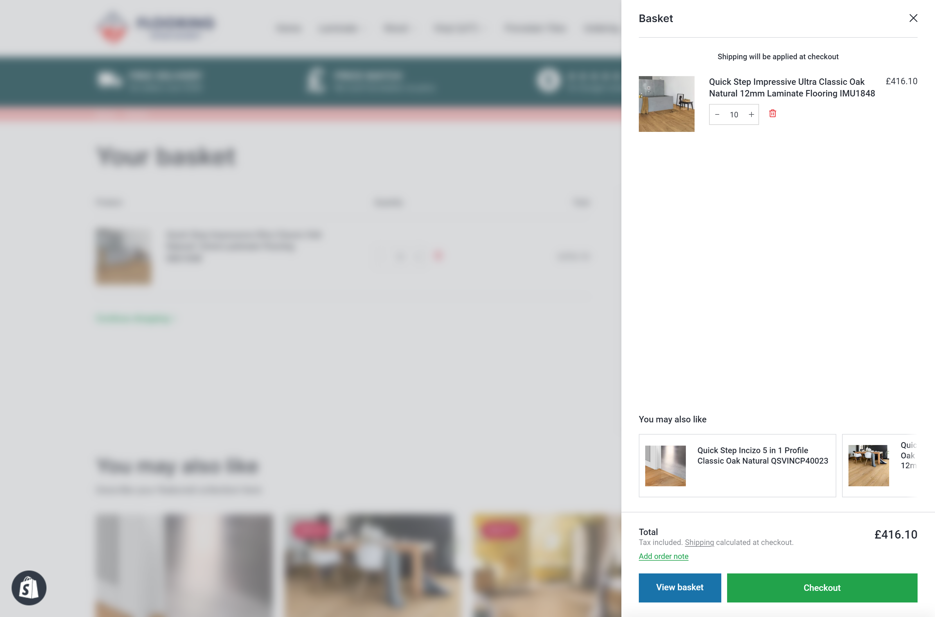 Flooring Discount Cart Modal Design by Kainat Shafeeq