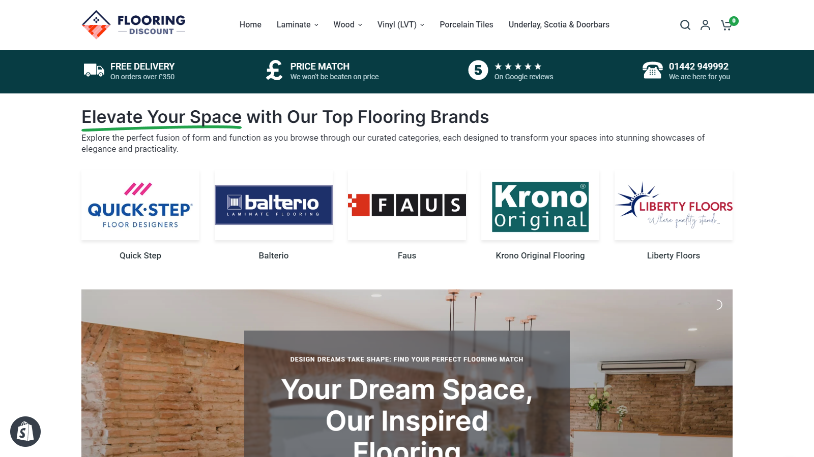 Flooring Discount Desktop View Design by Kainat Shafeeq