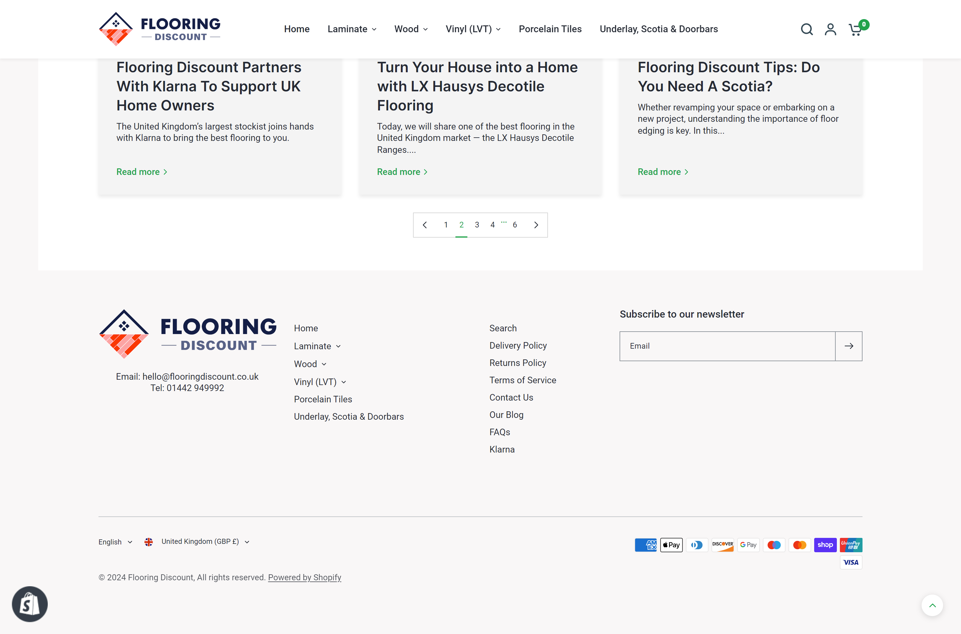 Flooring Discount Footer Design by Kainat Shafeeq