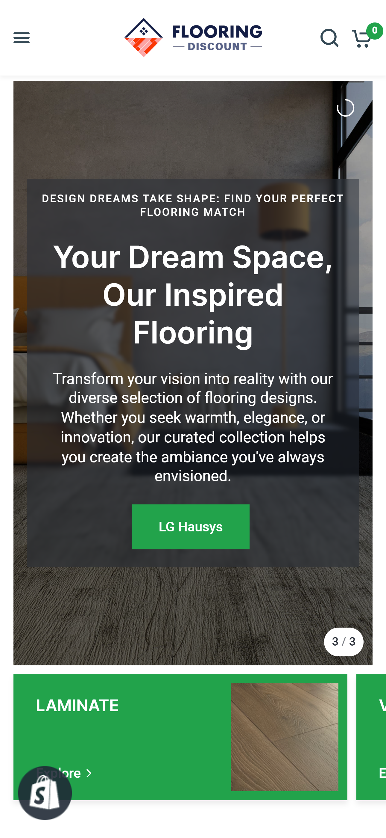 Flooring Discount Mobile View Design by Kainat Shafeeq